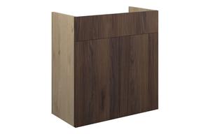 Eden 600mm Standard Basin Unit - Warm Walnut (Oak Cab)
